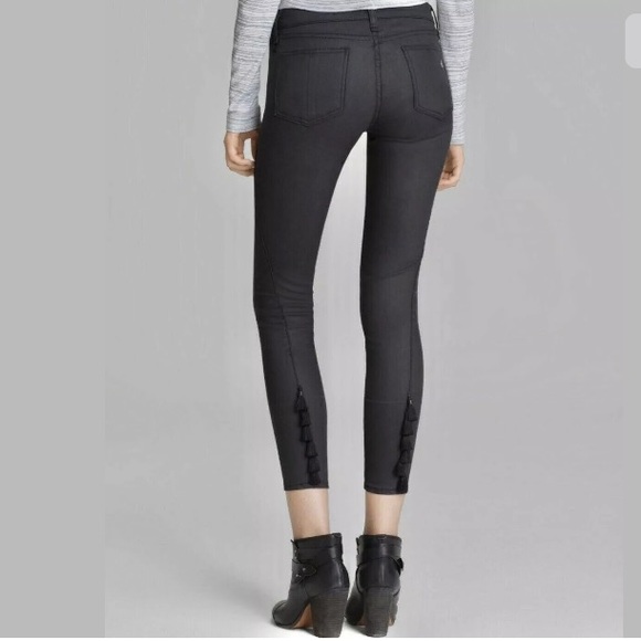 Rag & Bone Black Tassel Jean Legging  Skinny 27 - Picture 2 of 7